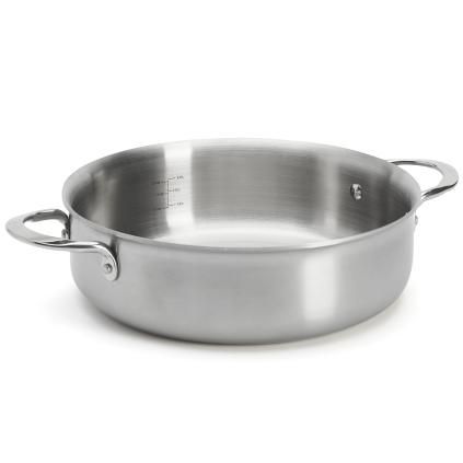 Χαμηλή κατσαρόλα ALCHIMY 24 cm, ασημί, ανοξείδωτο ατσάλι, de Buyer