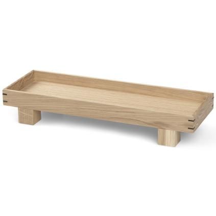 Διακοσμητικός δίσκος BON 36 x 12 cm, φυσικό, ξύλο, σταθερό LIVING