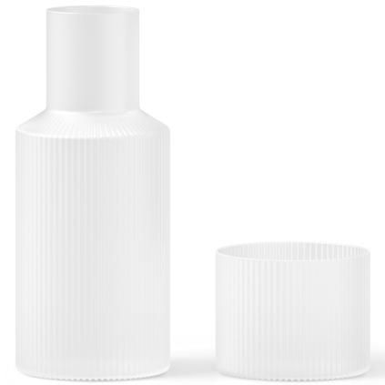 Καράφα νερού RIPPLE 500 ml, με γυαλί, λευκό, γυαλί, ferm LIVING