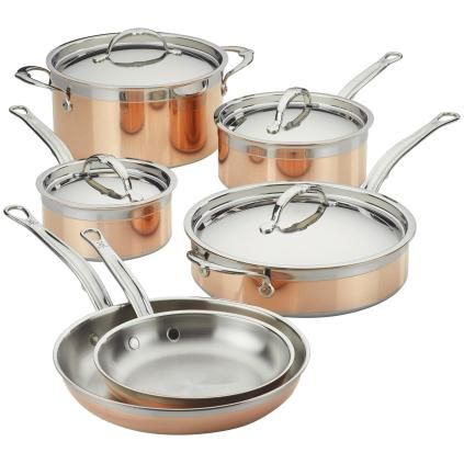 Σετ μαγειρικών σκευών COPPERBOND, σετ 6 τμχ, χάλκινο, Hestan