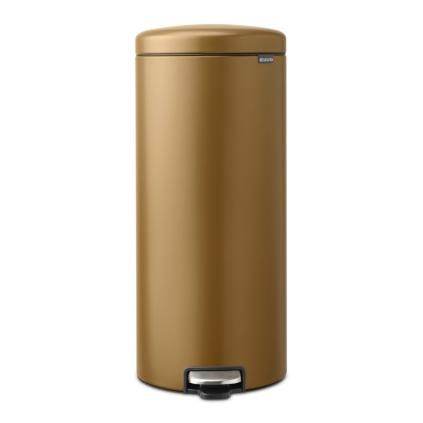221840 pedalovy odpadkovy kos newicon 30 l teple mosazna ocel brabantia