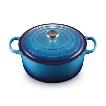 225054 kastrol signature 28 cm 6 7 l azure litina le creuset