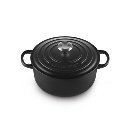 223623 kastrol signature 20 cm 2 4 l satin black litina le creuset