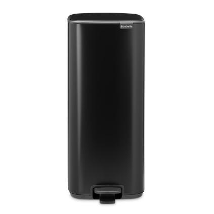 226080 pedalovy odpadkovy kos bo 30 l matna cerna ocel brabantia