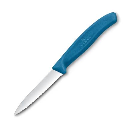 229290 orezavaci nuz swiss classic 8 cm vroubkovany modra plast victorinox