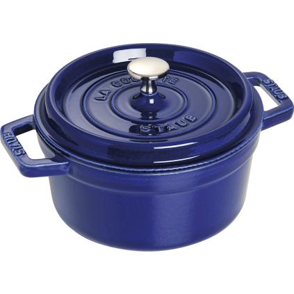 140825 kulaty hrnec tmave modra o 22 cm staub
