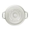 Κατσαρόλα COCOTTE, 26 cm, στρόγγυλη, σε λευκό, από μαντέμι, Staub