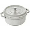 Κατσαρόλα COCOTTE, 26 cm, στρόγγυλη, σε λευκό, από μαντέμι, Staub
