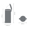 Κάδος με πεντάλ NEWICON, 30 l, σε πλατίνα, Brabantia