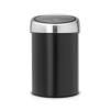 Κάδος με καπάκι αφής TOUCH BIN, 3 l, σε μαύρο, Brabantia