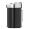 Κάδος με καπάκι αφής TOUCH BIN, 3 l, σε μαύρο, Brabantia