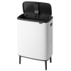 Κάδος με καπάκι αφής BO, 60 l, σε λευκό, Brabantia