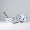 Μπολ σε σετ με chopsticks MANEKI CAT BLUE MIJ 400 ml 2 τμχ