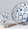Μπολ σε σετ με chopsticks MANEKI CAT BLUE MIJ 400 ml 2 τμχ