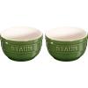 Φόρμα ψησίματος ramekin 9 cm, σετ 2 τεμαχίων, σε πράσινο, κεραμικό, Staub