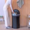 Καλάθι για ρούχα πλυντηρίου 60 l, μαύρο ματ, ατσάλι, Brabantia