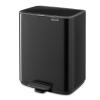 225999 9 pedalovy odpadkovy kos bo 12 l matna cerna ocel brabantia
